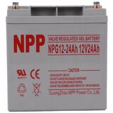 NPP NPG12V-24Ah, gel battery, C20=24AH, T14, 166x126x174x181, 7,6KG, light grey 43873 cene