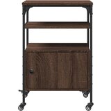  Stalak za pisač s 3 razine smeđa boja hrasta 50x40x76 cm drveni | shoptok.hr
