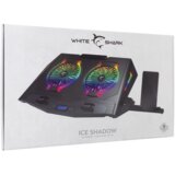 WHITESHARK Ice Shadow GCP-10 rashladni stalak za laptop, 2 ventilatora, RGB | shoptok.hr
