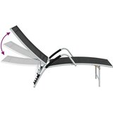  Ležaljka za sunčanje od tekstilena i aluminija crna | shoptok.hr