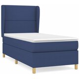  s oprugama i madracem plavi 90 x 200 cm od tkanine | shoptok.hr