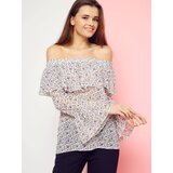 Cocomore Floral blouse with carmen neckline Boutiqe white | shoptok.hr