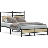 Maison Chic Posteljni okvir - Dvoposteljna postelja - Zakonska postelja brez vzmetnice hrast 120x190 cm inženirski les-J11906, (21774031) | Shoptok.si