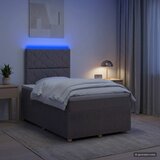  LED okvir za krevet s madracem Sivosmeđa 120 x 200 cm Tkanina | shoptok.hr
