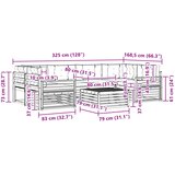  Set vanjskih sofa 7 kom. Prirodna i antracit | shoptok.hr