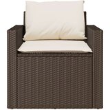 vidaXL 4-dijelni set vrtnih sofa od poliratana s jastucima smeđi | shoptok.hr