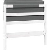  Tapecirani uzglavlje s uzglavljem Bijela i svijetlo siva 75 cm | shoptok.hr