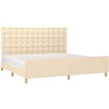  Okvir za krevet s uzglavljem krem 180 x 200 cm od tkanine | shoptok.hr