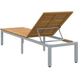  Ležaljka za sunčanje Siva 200 x 55 x 35 cm Čvrsto drvo akacije | shoptok.hr