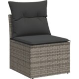  10-dijelni set vrtnih sofa od poliratana s jastucima sivi Siva 55 x 55 x 37 cm | Shoptok.si