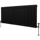 Monster tradicionalni radiator z 2 stolpcema - 600 x 1462 mm - črn, (21569958) | Shoptok.si
