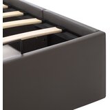  Hidraulični okvir za krevet od umjetne kože sivi 90 x 200 cm | shoptok.hr