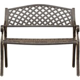 vidaXL vrtna klupa 102 cm od lijevanog aluminija brončana | shoptok.hr