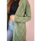 Kesi Sweater with a geometric pattern dark mint | shoptok.hr