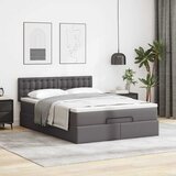  Otomanski krevet s madracem sivi 140x190cm umjetna koža | shoptok.hr