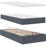  Otomanski okvir kreveta s madraca tamnosivi 90x200cm baršunasti | Eponuda.com