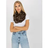 Fashionhunters Brown scarf with animal motifs