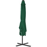 Vanjski suncobran s čeličnim stupom 250 x 250 cm zeleni | shoptok.hr