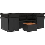  The Living Store Vrtna sedežna garnitura 7-delna z blazinami črn poli ratan - Vrtna Sedežna Garniture, (21455417) | Shoptok.si