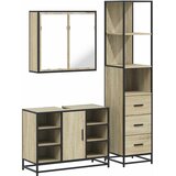  3-dijelni set kupaonskog namještaja boja hrasta sonome drveni | shoptok.hr