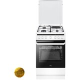 Amica kombinirani štedilnik 58ME4.38(W) [A, 2x plin, 2x elekt., 62l peč., bela] | Shoptok.si