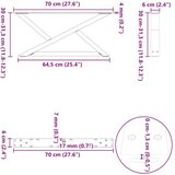  noge kavne mizice 2 kosa antracit 70x(30-31,3) cm jeklo | Shoptok.si