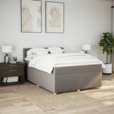  Krevet s oprugama i madracem smeđesivi 140x200 cm tkanina | shoptok.hr