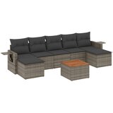  8-dijelni set vrtnih sofa od poliratana s jastucima sivi | shoptok.hr