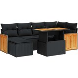 vidaXL 8-dijelni set vrtnih sofa od poliratana s jastucima crni bagrem | shoptok.hr