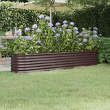  Povišena vrtna gredica od pocinčanog čelika 224 x 40 x 36 cm smeđi | shoptok.hr
