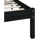  Posteljni okvir črn iz trdne borovine 90x200 cm, (20606087) | Shoptok.si