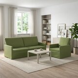  Set sofe 2 pcs Svijetlo zelena Baršun - Svijetlo zelena 1-sjedalni + 3-sjedalni (180 cm) | shoptok.hr