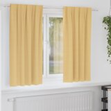 vidaXL Zavjese sa zavjesama 2 pcs Bež Poliester | shoptok.hr
