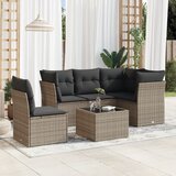  6-dijelni set vrtnih sofa od poliratana s jastucima sivi | shoptok.hr