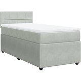 Maison Chic Box spring postelja - Vzmetna postelja z vzmetnico svetlo siva 100x200 cm žamet SL4974, (21905695) | Shoptok.si