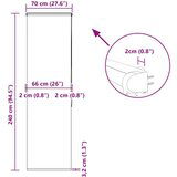 vidaXL Rolo zavjesa za tuš s kazetom 70x240 cm širina tkanine 66 cm | shoptok.hr