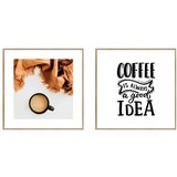 knor Slike v kompletu 2 ks 20x20 cm Coffee – u