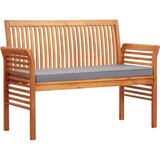 The Living Store Vrtna klop za 2 osebi z blazino 120 cm trden akacijev les - Vrtna Klop, (21463325) Cene
