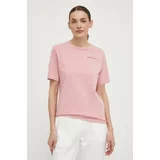 Peak Performance Bombažna kratka majica ženski, roza barva