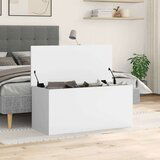  Kutija za pohranu bijela 100x42x46 cm od konstruiranog drva | shoptok.hr