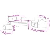  3-dijelni set sofa s jastucima tamnosivi baršunasti | shoptok.hr