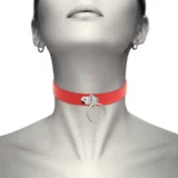 Coquette Hand Crafted Choker Fetish Ring 229292 Red