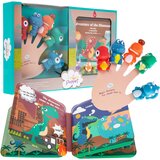  Set gumenih lutaka dinosaura + knjiga | shoptok.hr