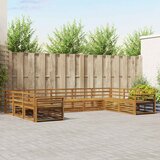  Set vanjskih sofa 9 kom. Prirodna Čvrsto drvo akacije | Shoptok.si