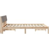  Okvir kreveta Smeđa i taupe 135 x 190 cm Masivna borovina | shoptok.hr