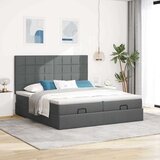 vidaXL okvir kreveta s madracima tamnosivi 180x200cm tkanine | shoptok.hr