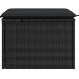  Vrtna stolica s jastukom crna 55x55x37 cm poli ratan | shoptok.hr