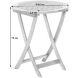 Gardenson Vrtna Zložljiva Miza Rebel, 65x75x65cm, Masivno | Shoptok.si