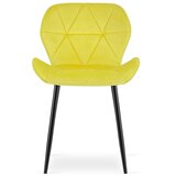 Mango stolica - žuti baršun / crne noge x 4 | shoptok.hr