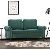 vidaXL Dvosed temno zelen 120 cm žamet Cene
